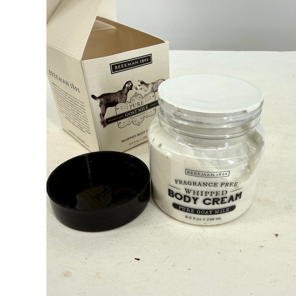Beekman 1802 Pure Goat Milk Whipped Body Cream Fragrance Free 8 oz